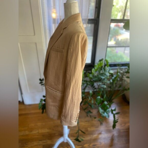 A.L.C. DAKOTA SINGLE BREASTED MODAL BLEND BLAZER, SZ US/6 TAWNY - Picture 9 of 15